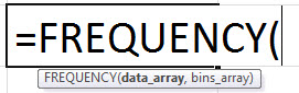 Formule de fréquence dans Excel